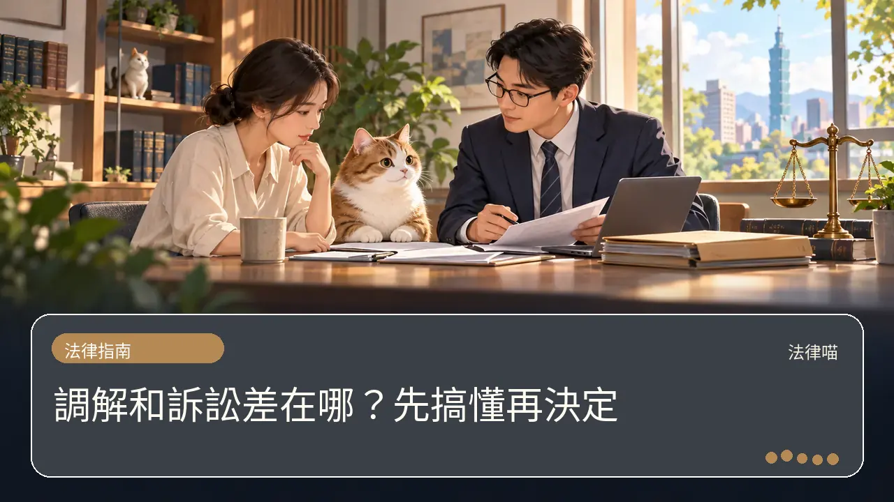 調解和訴訟差在哪?先搞懂再決定主題插畫