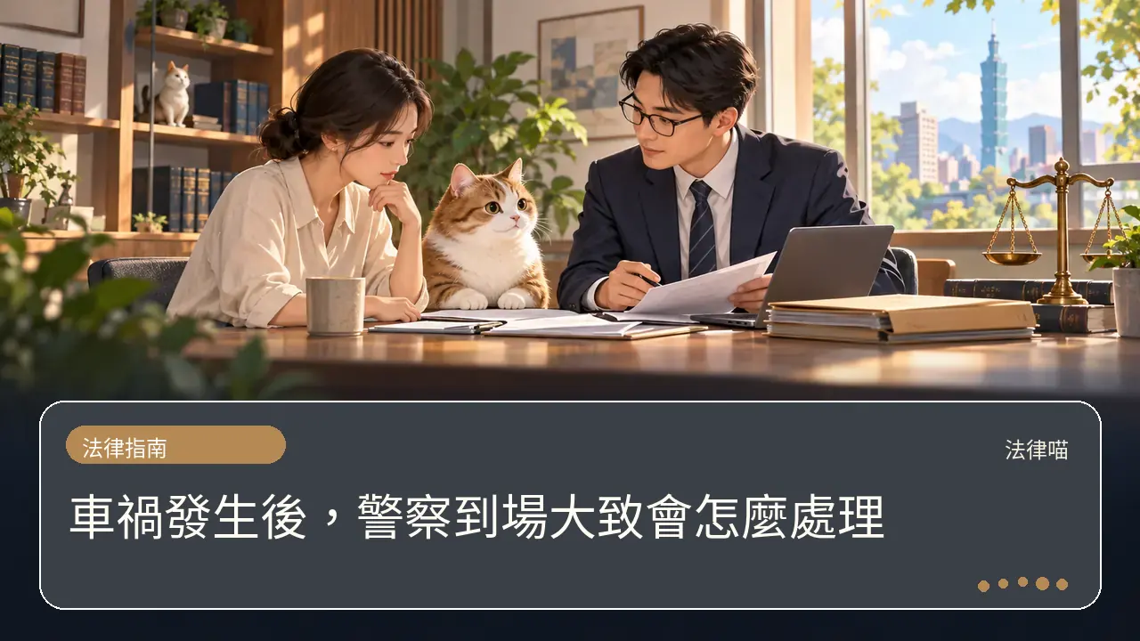 車禍發生後,警察到場大致會怎麼處理主題插畫